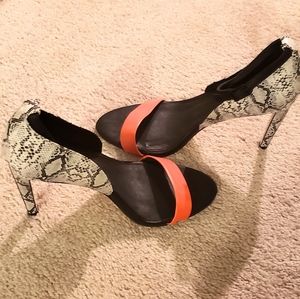 Open toe ankle strap heels Brand New
